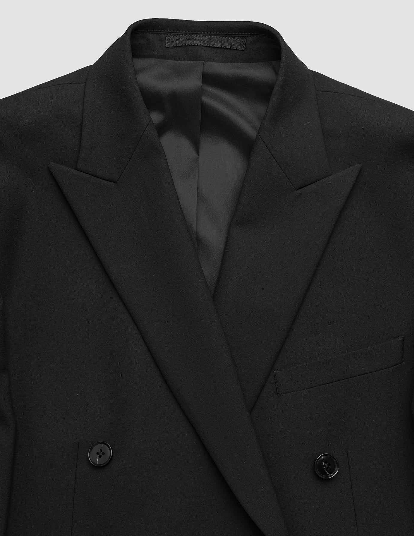 Double Breasted Essential Blazer Black